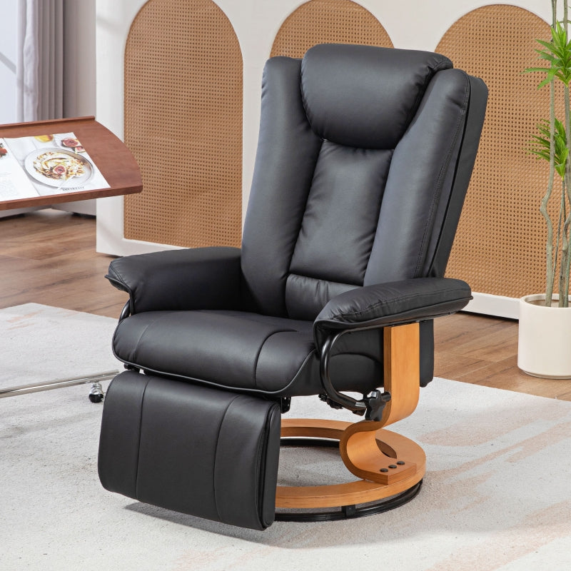 TV-Sessel Relaxsessel mit 360° Drehfuß | Farbe: Schwarz | Maße: 78x88x103 cm