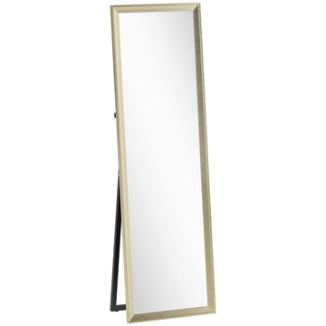 Goudkleurige passpiegel 160 x 50 cm | Kleur: Goud | Afmetingen: 50x4x160 cm