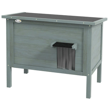 Geïsoleerd kattenhuis voor buiten | Kleur: Grijs, Zwart | Afmetingen: 85x50x68.5 cm