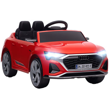 Audi Q8 12V elektrische kinderauto met afstandsbediening | Kleur: Rood | Afmetingen: 49,5x98x43 cm