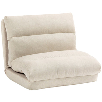 Multifunctionele vloerstoel 3-in-1 met verstelbare rugleuning | Kleur: Beige | Afmetingen: 70x41x56 cm