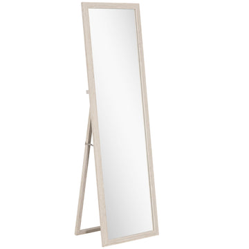 Passpiegel 160 x 50 cm - Rechthoekige spiegel | Kleur: Wit | Afmetingen: 50x4x160 cm