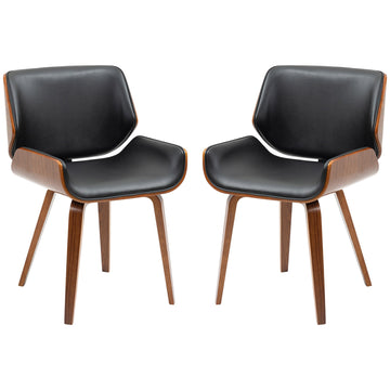 Vintage eetkamerstoelen set van 2 | Kleur: Grijs, Bruin | Afmetingen: 53x54x81 cm