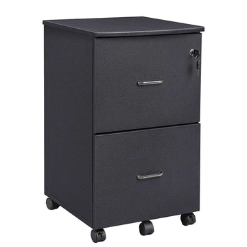 Ladeblok zwart - kantoorkast op wielen - rolcontainer - 71 x 51 x 16 cm