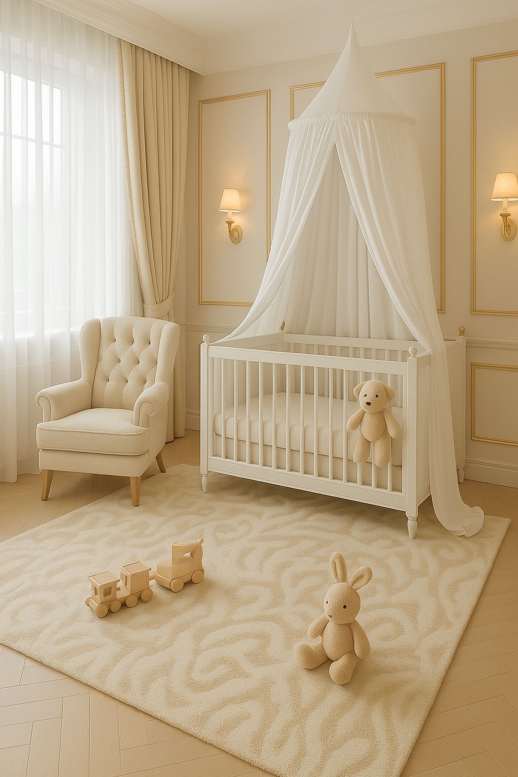 Sänghimmel i bomull – barnrumshimmel – OEKO-TEX® bomull, säker och dekorativ för barn