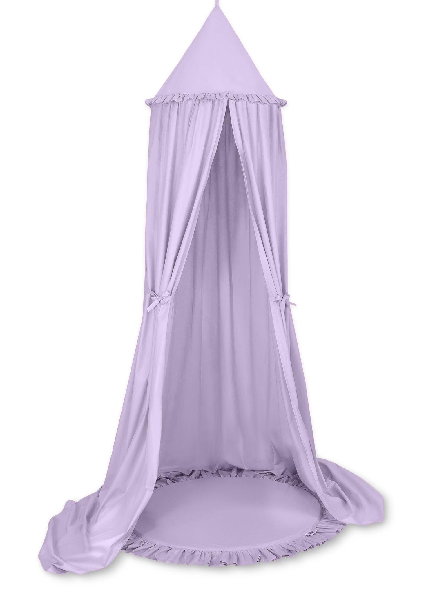 Hängande baldakin och lekmatta - barnbaldakin - säker Oeko-Tex bomull - lila