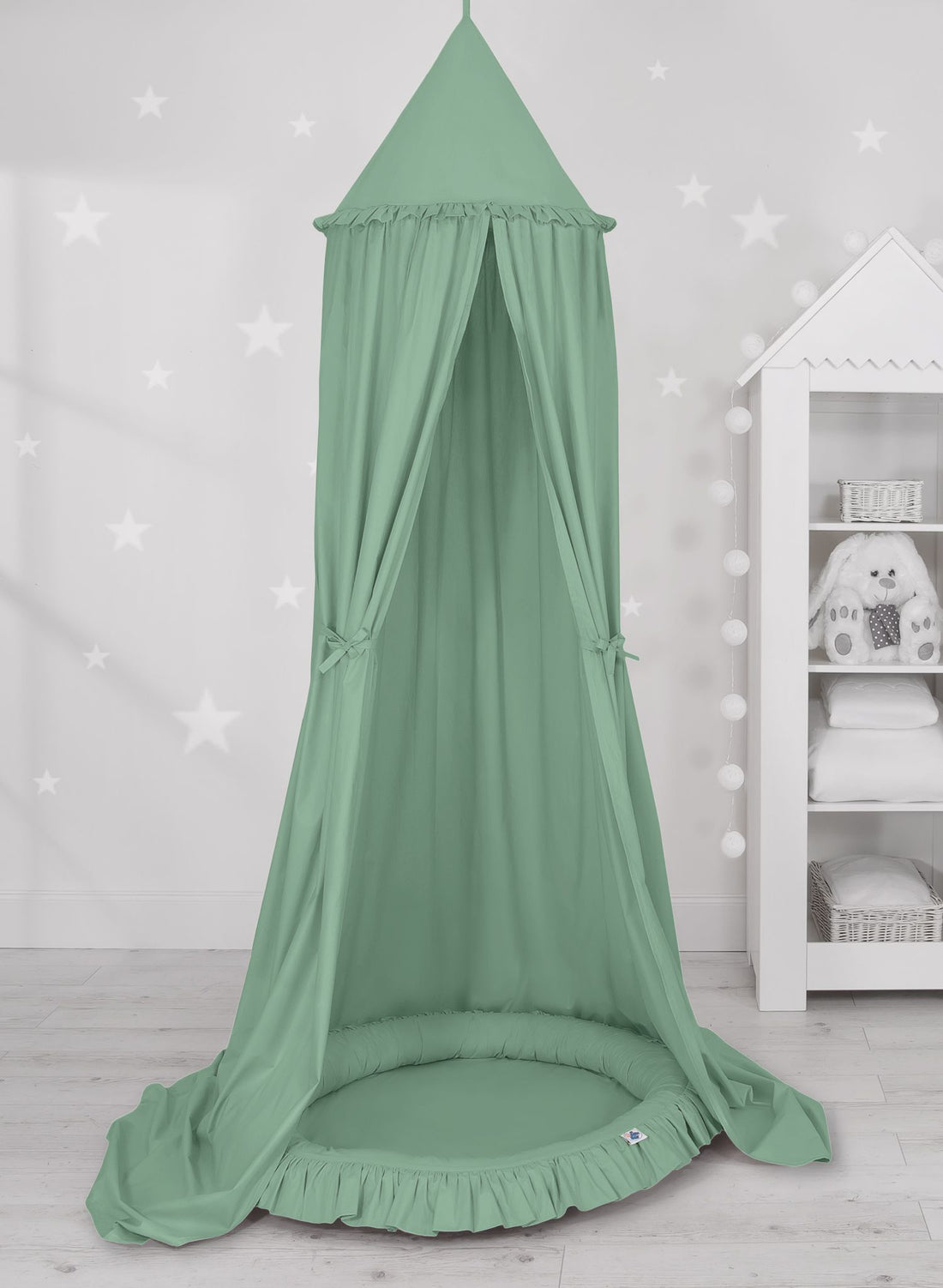 Set om 2 - hängande baldakin, himmelssäng - Oeko-Tex bomull, mysig lek- och sovplats