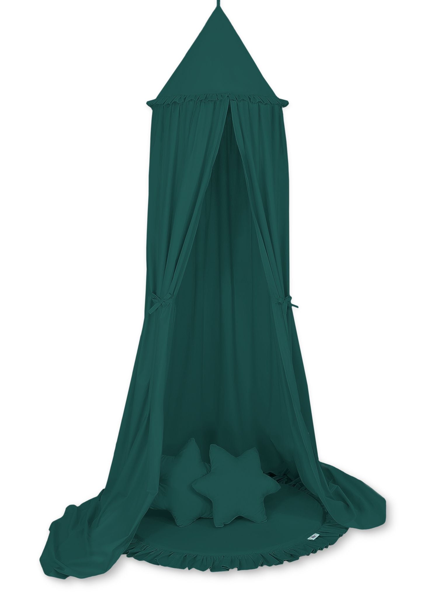 Hängande baldakinset - himmelsäng - mjuk lekmatta och kuddar, Oeko-Tex-certifierad bomull