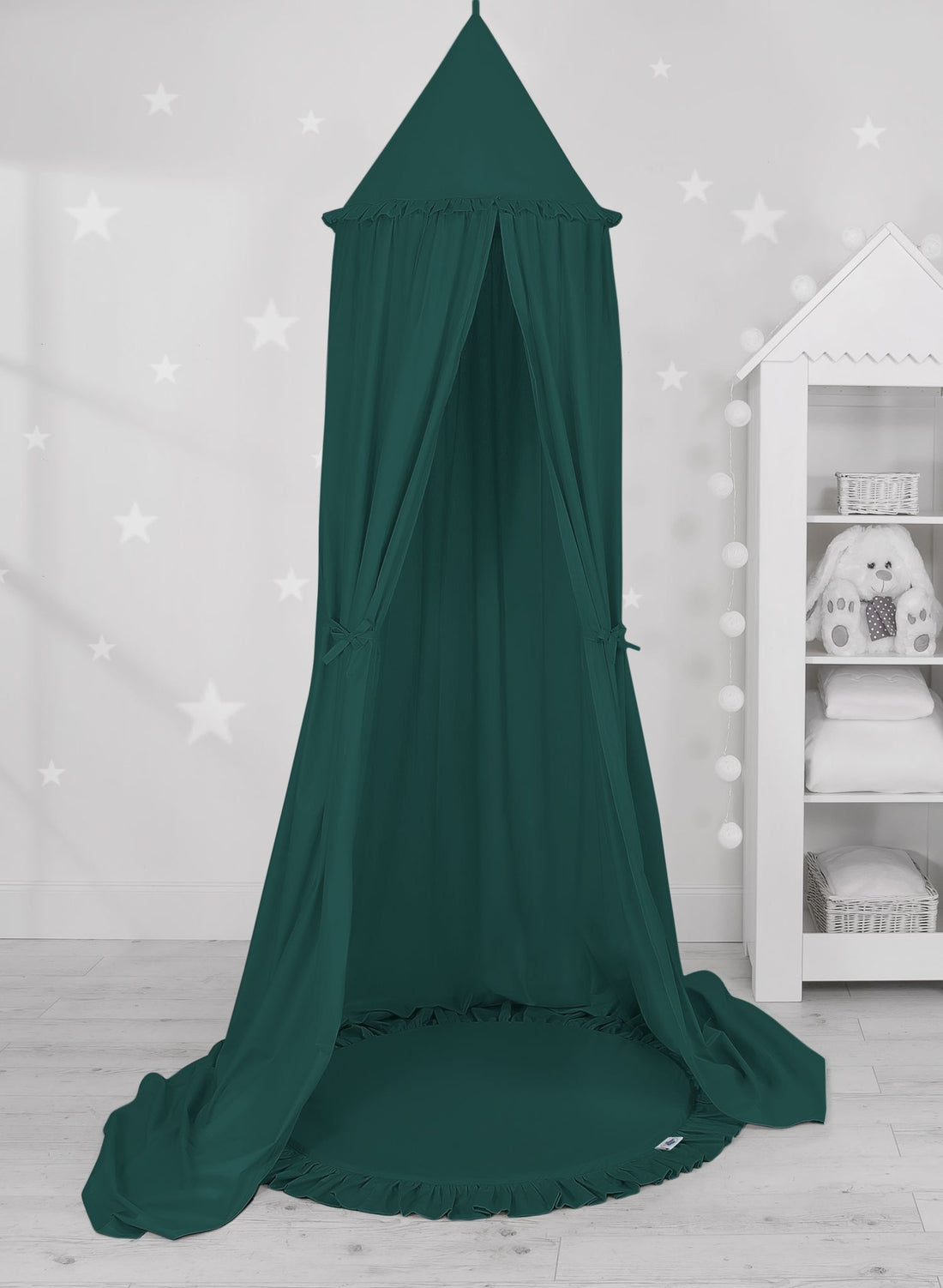 Hängande baldakin för barnrum - lekbaldakinset - Oeko-Tex bomull, säkert och mysigt lekgul