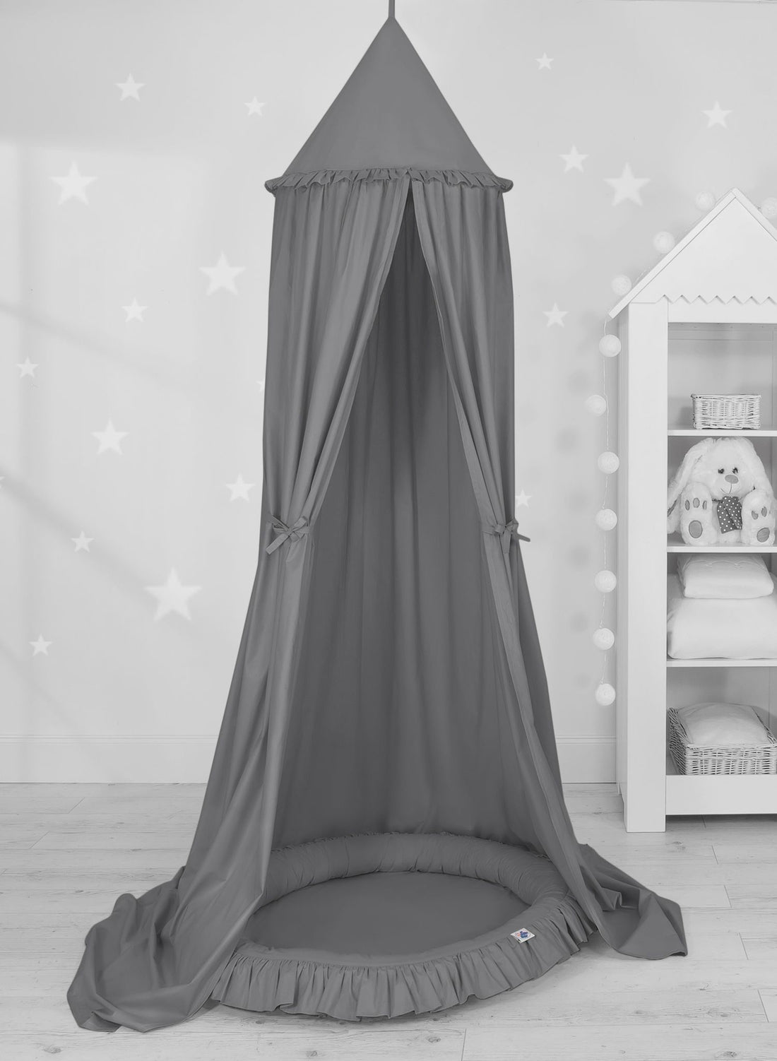 Hängande baldakin + sängbo – himmelssäng – Oeko-Tex bomull, säker och bekväm