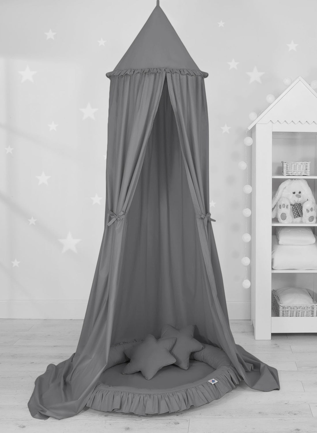 Hängande baldakinset för barnrum - sky - med mjukt bo och kuddar, antiallergisk