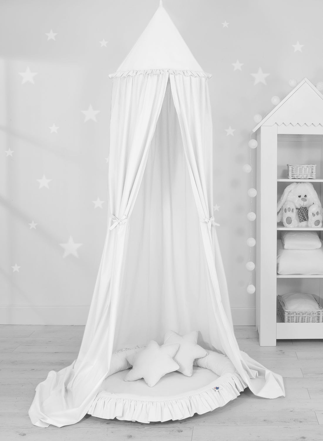 Hängande baldakinset + babynest + kuddar – bomull, Oeko-Tex, bekväm och antiallergisk