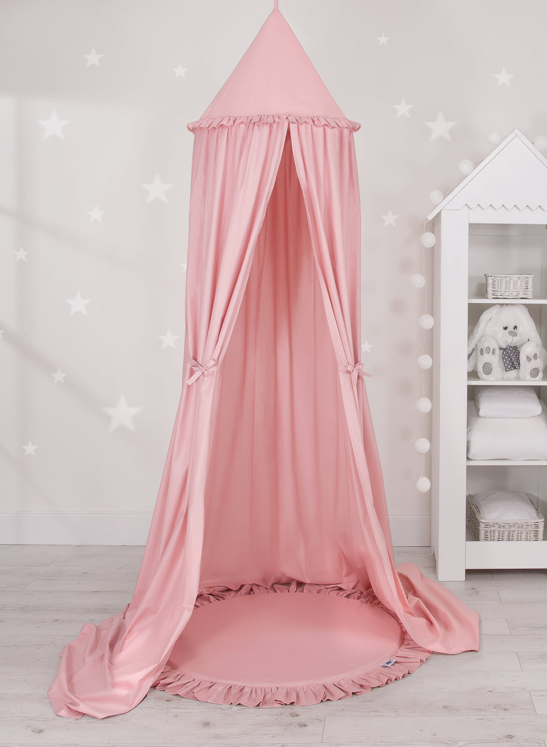 Vloerspeelmat - speelkleed - anti-allergisch & wasbaar, zachte vulling, pastel roze