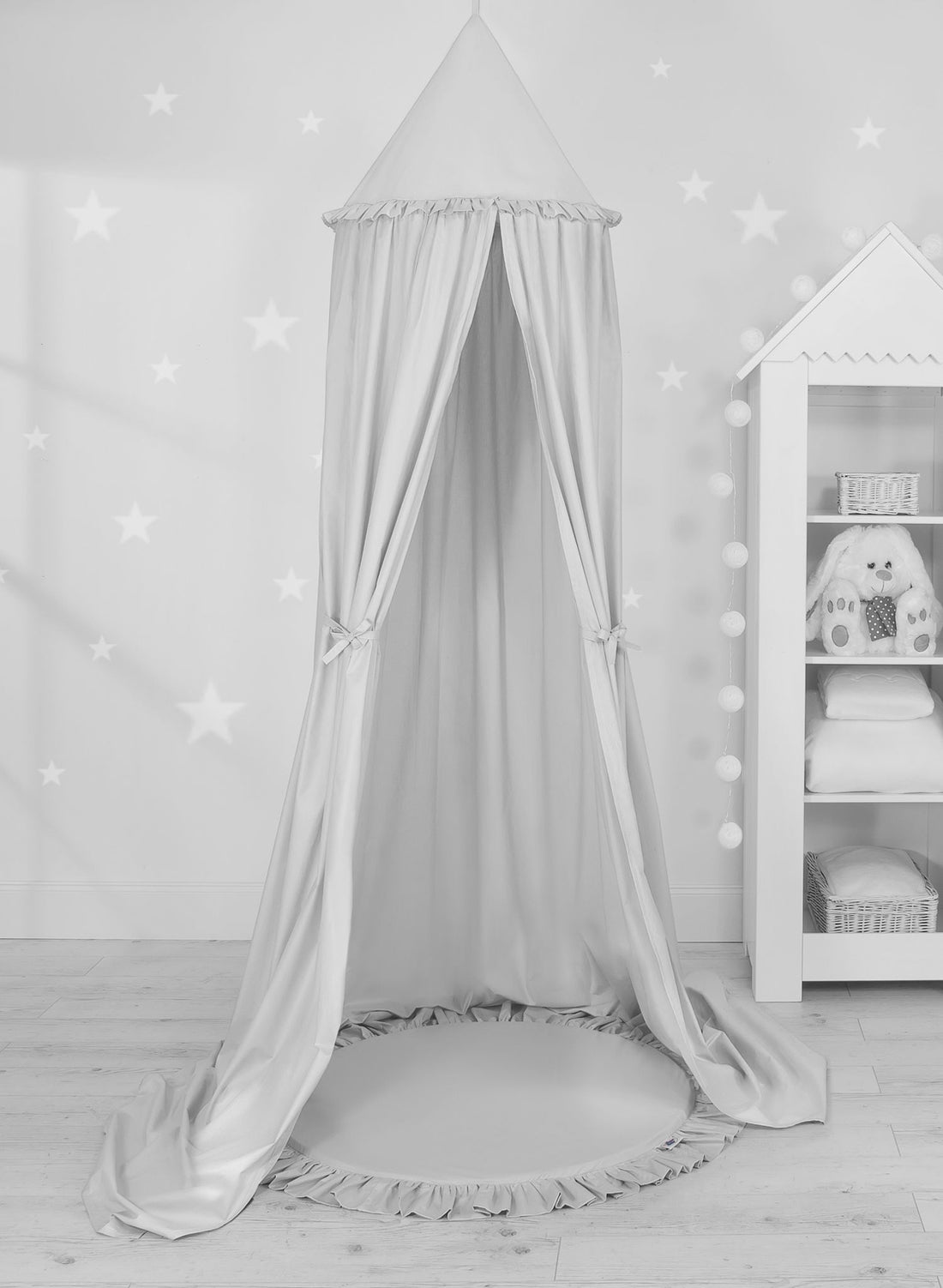 Hängande baldakin och lekmatta - barnrumsdekoration - Oeko-Tex bomull, ljuddämpning