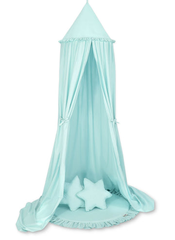 Hängande baldakinset, himmelssäng, inklusive lekmatta och kuddar – mjuk och Oeko-Tex bomull