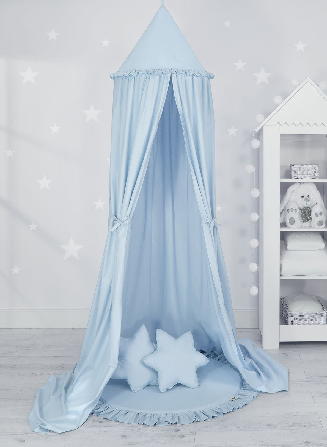 Hängande baldakinset för barnrum - lekgardin - inklusive lekmatta och kuddar, Oeko-Tex