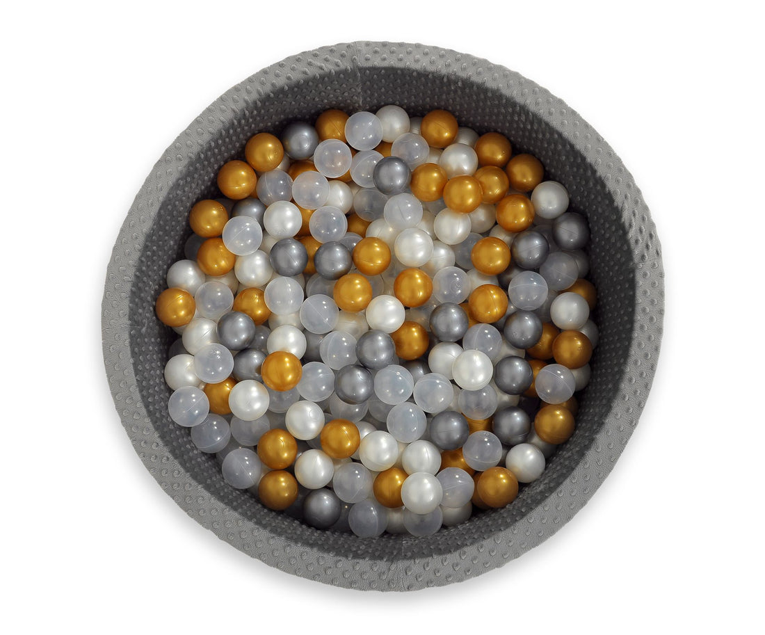 Plastbollar till bollhav - Lekbollar - Barnsäkra och flexibla, Set med 50, Guld