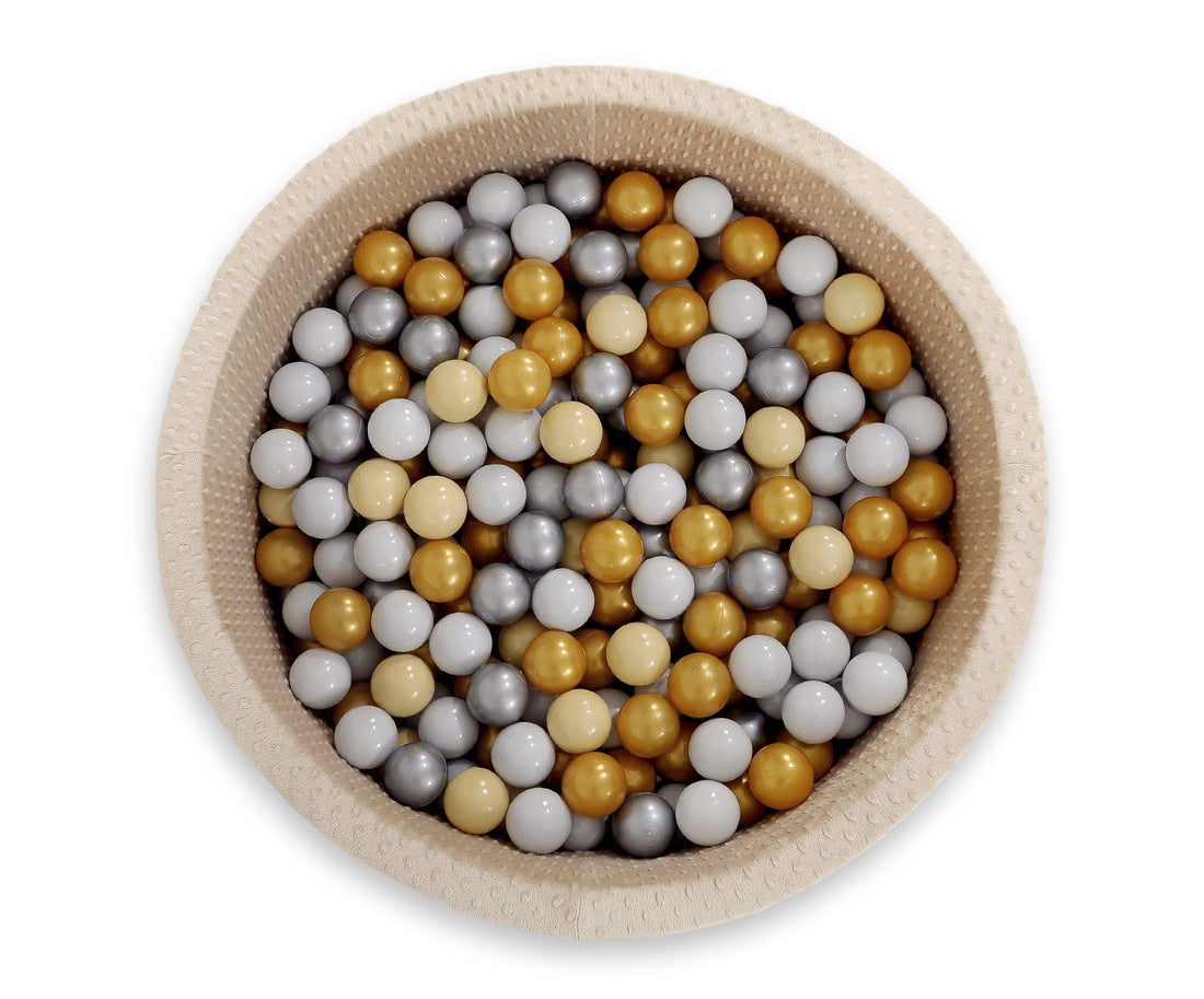 Set med 50 plastlekbollar - bollar för bollhav - säkra, barnsäkra, CE-certifierade