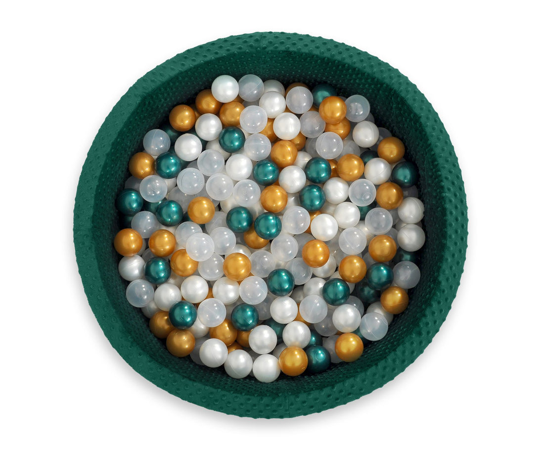 Ballenvijver, speelbad, stimuleert zintuigen & hand-oogcoördinatie - 300 ballen - minky fleece