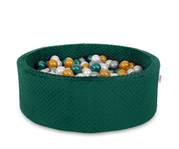 Ballenvijver, speelbad - 200 ballen - veilig en zacht minky hoes - flesgroen