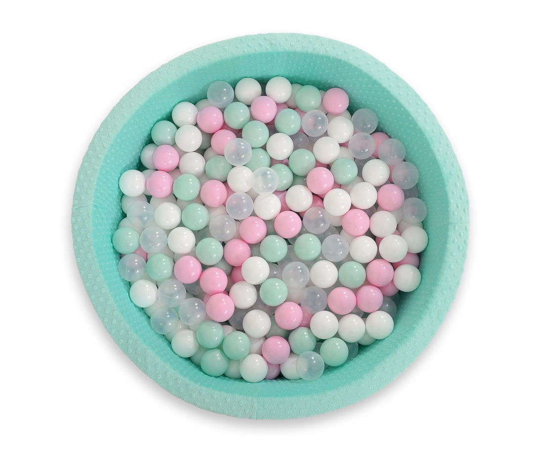 Plastbollar - lekbollar - säkra, deformeras inte, 50 bitar, ljusrosa, 7 cm