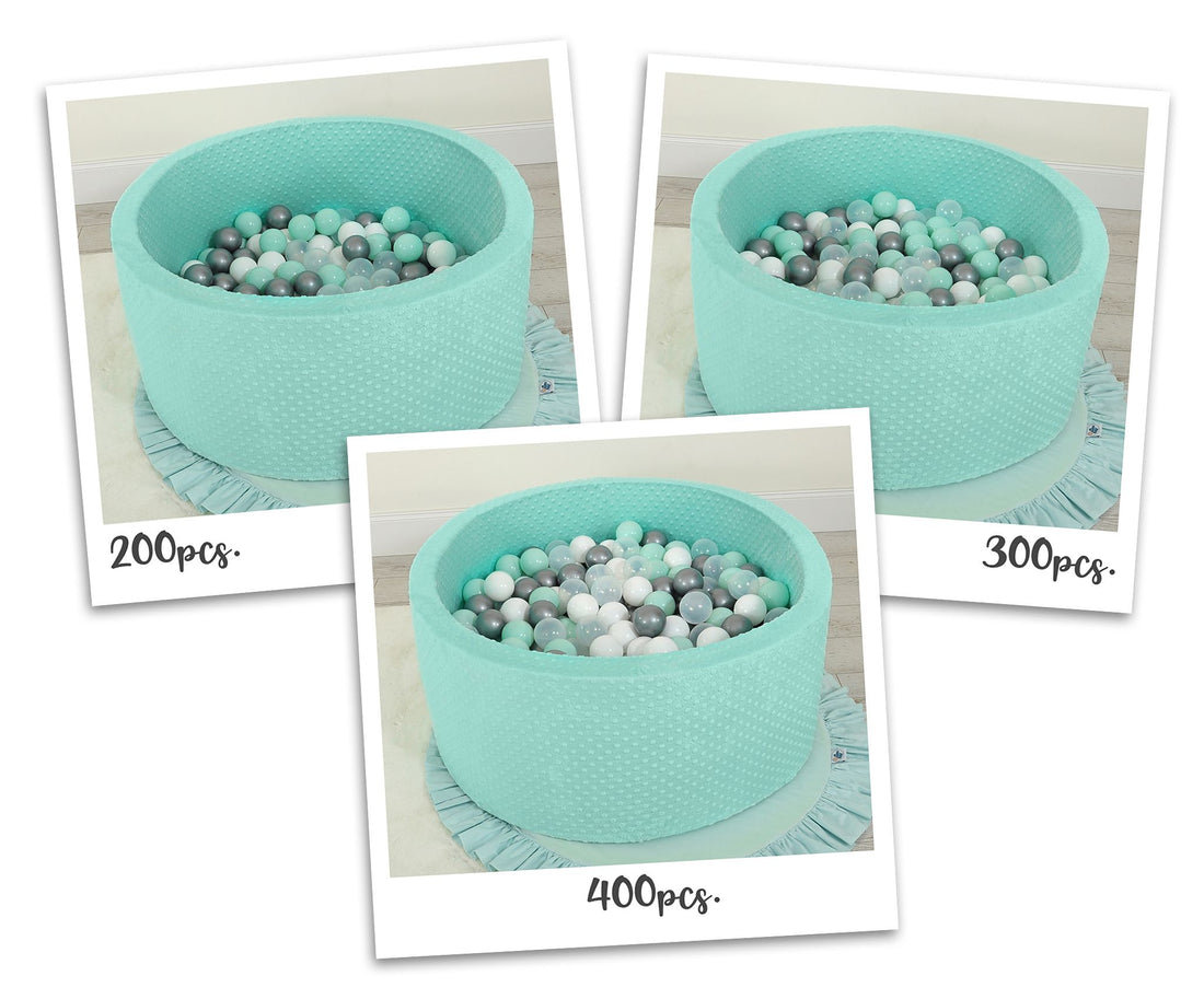 Ballenvijver – speelpool – minky fleece – 200 ballen – stimuleert hand-oogcoördinatie