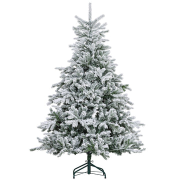 Sneeuwbedekte kunstkerstboom 180 cm | Kleur: Groen-Wit | Afmetingen: 115x115x180 cm