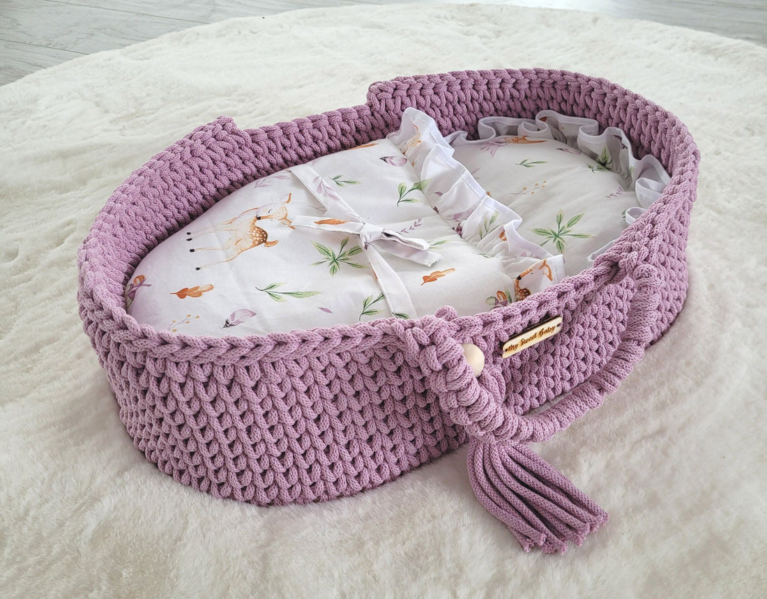 Babypop inbakerdoek - poppenwikkeldoek - zacht katoen, handgemaakt & hypoallergeen