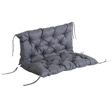 Bankkussen voor tuinbank | Kleur: Donkergrijs | Afmetingen: 100x98x8 cm