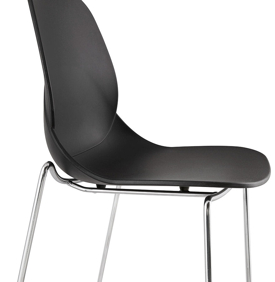 Zwarte Design Barkruk - Moderne Kruk - Ergonomisch Comfort, Stapelbaar voor Ruimtebesparing