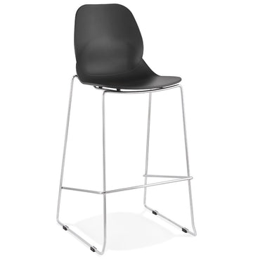 Zwarte Design Barkruk - Moderne Kruk - Ergonomisch Comfort, Stapelbaar voor Ruimtebesparing