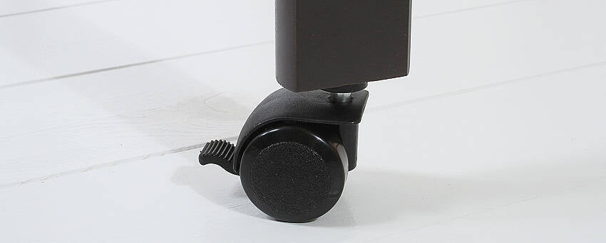 Set med 4 spjälsängshjul - möbelhjul - lätta att flytta, svarta