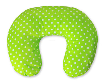 Voedingskussen, borstvoedingskussen, ergonomische steun – wit met groene stippen