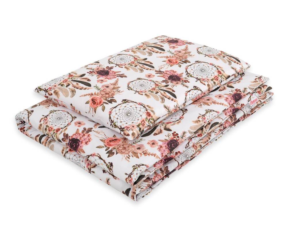 Baby beddengoed set, wiegbeddengoed, extra zacht katoen – 2-delig 120x90 cm Bloemen dromenvangers