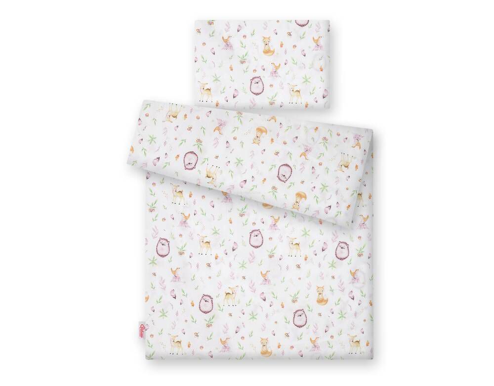Baby beddengoed set, wiegset, 100% katoen – zacht & huidvriendelijk – 2-delig 135x100 cm