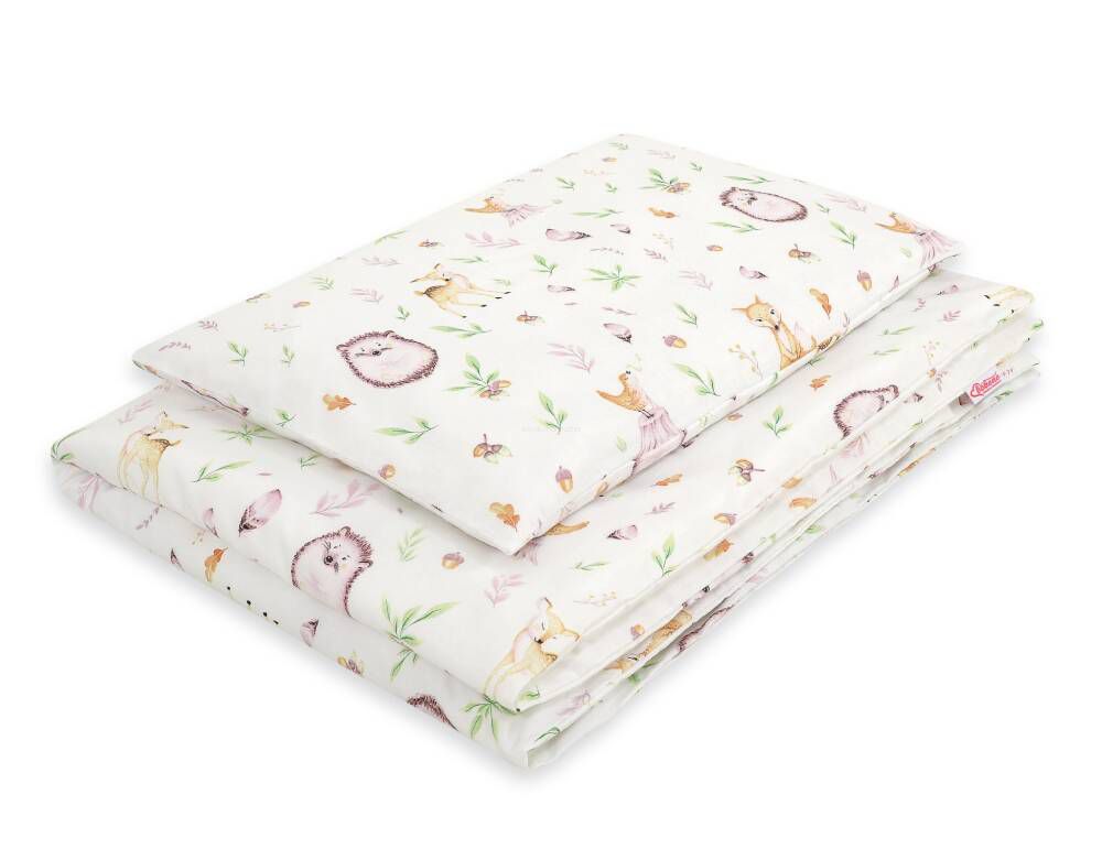 Baby beddengoed set, wiegset, 100% katoen – zacht & huidvriendelijk – 2-delig 135x100 cm