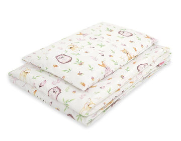 Baby beddengoed set, wiegset, 100% katoen – zacht & huidvriendelijk – 2-delig 135x100 cm