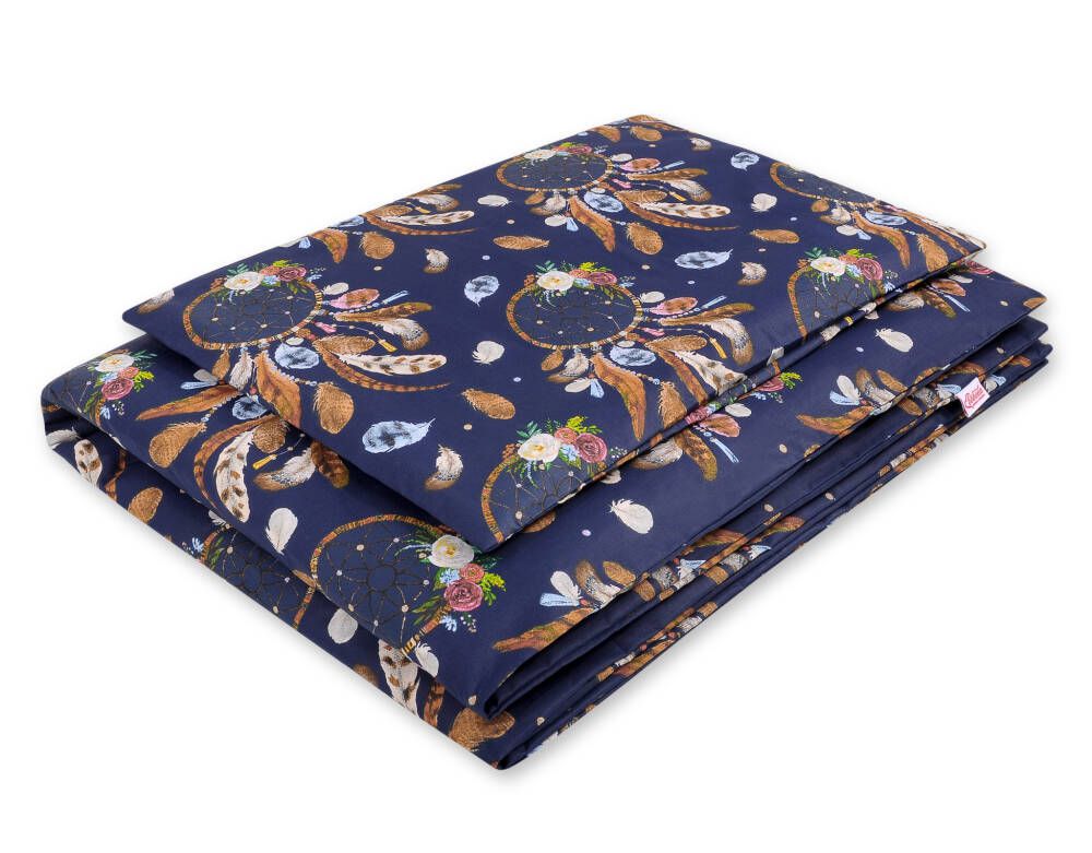 Baby beddenset, wiegset, zacht 100% katoen – 2-delig, donkeblauw, Oeko-Tex gecertificeerd