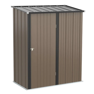 Metalen tuinschuur - Tuinberging | Kleur: Bruin+Grijs | Afmetingen: 161.5x94.5x196 cm