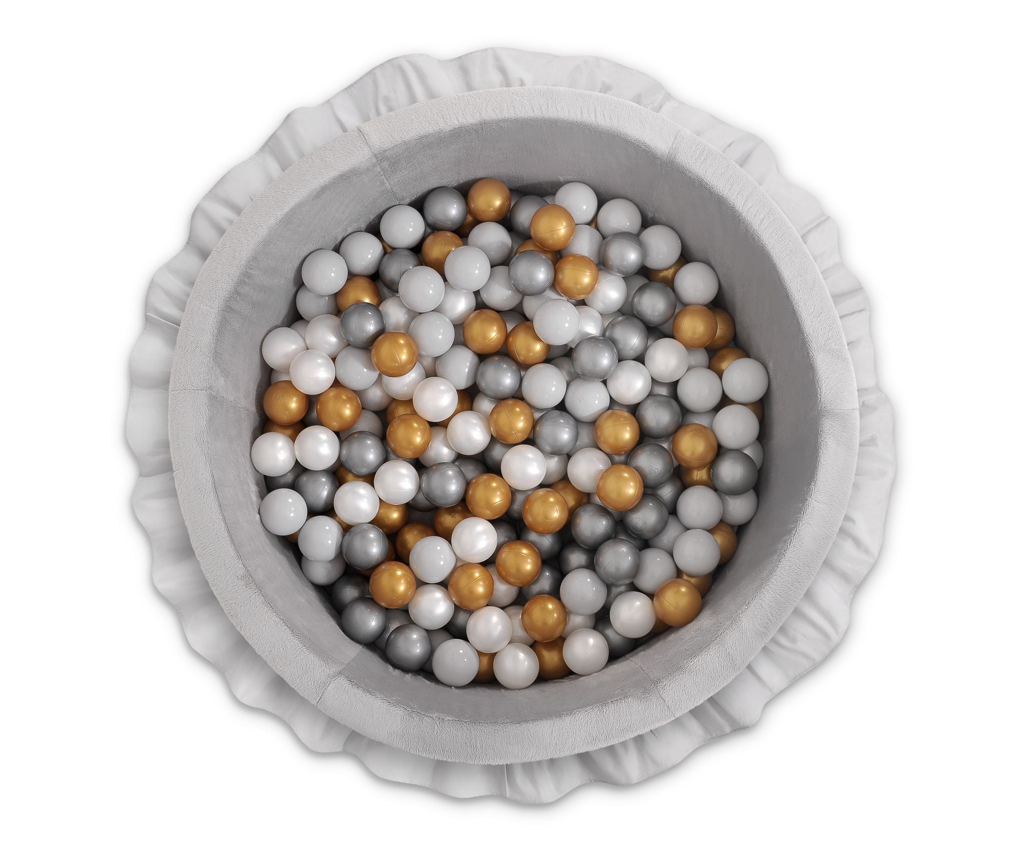 Ballenvijver, speelbad, zacht schuim voor comfort en veiligheid – inclusief 200 ballen, grijs