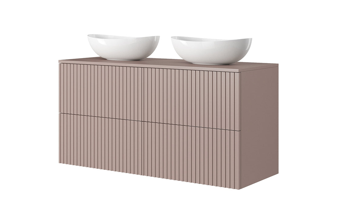Nicole Badkamerwerkblad 120 cm – Stevig MDF | Kleur: Antiek Roze | Maat: 120x45,5x1,8 cm