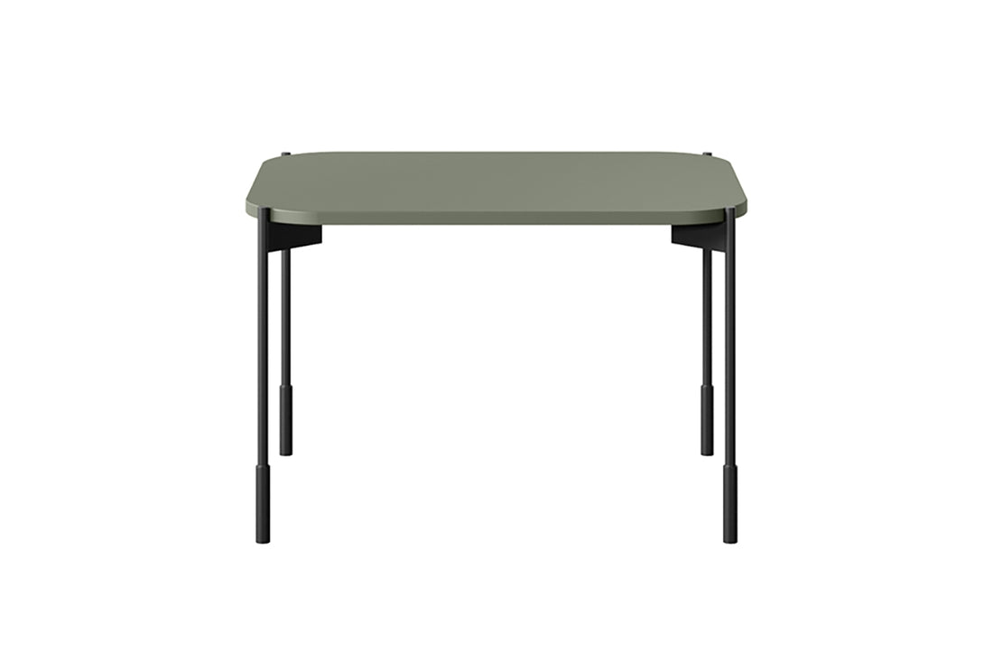 Sonatia salontafel rechthoekig 60x40 cm met metalen poten | Kleur: Olijfgroen | Maat: 60x40x45 cm