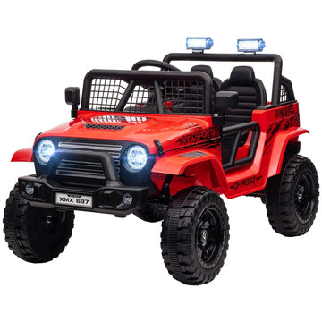 12V elektrische kinderauto met 2 motoren - Rood | Kleur: Rood | Afmetingen: 67x109x68.5 cm