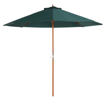 Houten parasol - Tuinparasol | Kleur: Donkergroen | Afmetingen: 270x270x250 cm