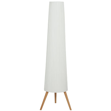 LED vloerlamp met houten driepoot, dimbaar | Kleur: Wit | Afmetingen: 46x46x153 cm