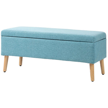 Opbergbank met opbergruimte - Zitbank | Kleur: Blauw | Afmetingen: 110x39x45 cm