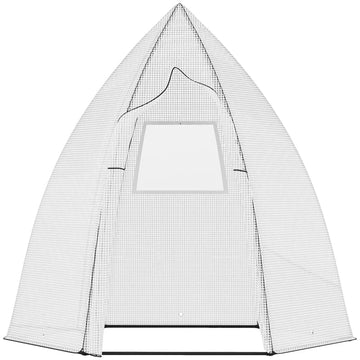 Mini-kas - Tuinkas met PE-afdekking | Kleur: Wit | Afmetingen: 140x160x180 cm