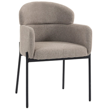 Loungestoel met armleuningen | Kleur: Hellbruin | Afmetingen: 60x57x83 cm