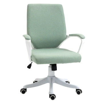 Ergonomische bureaustoel met lendensteun | Kleur: Groen+Wit | Afmetingen: 62x69x92-100 cm