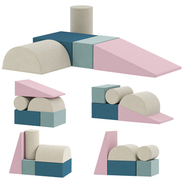 Zachte klim- en glijspeelset voor peuters | Kleur: Meerkleurig | Afmetingen: 40,6x61x60 cm